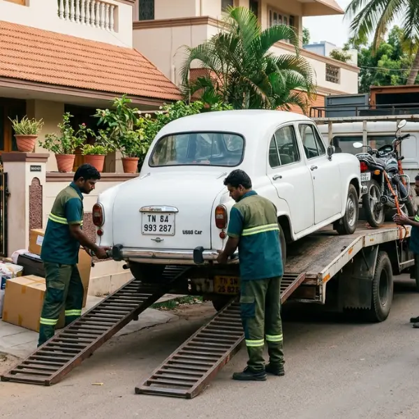 car-loading-using-hydraulic-ramp-jeeva-packer-and-movers