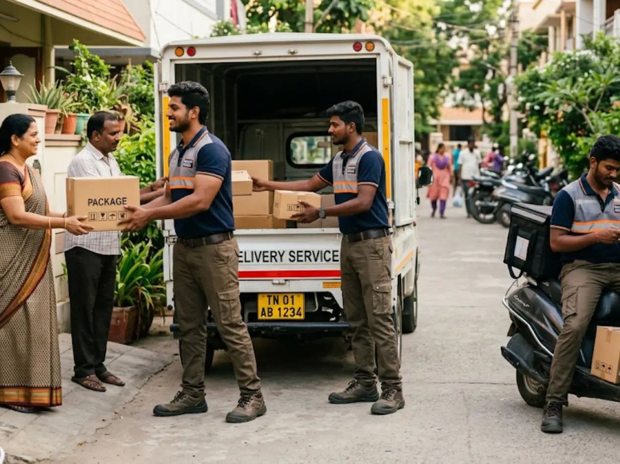moving-team-at-customer-location-jeeva-packer-and-movers